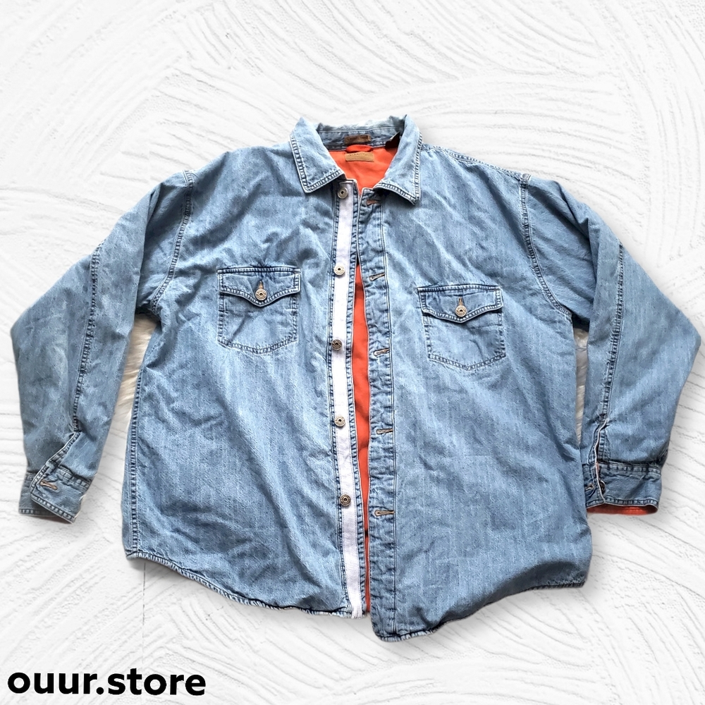 Vintage ST Johns Bay Jean Jacket w/ Flannel Lining